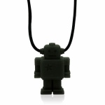 Smokey Black Junior Robot Necklace